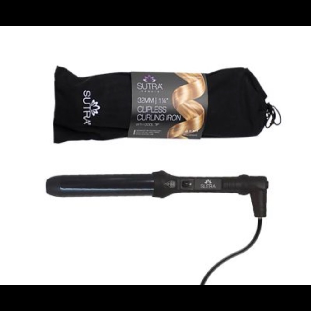 Mini ceramic curling iron with cool tip